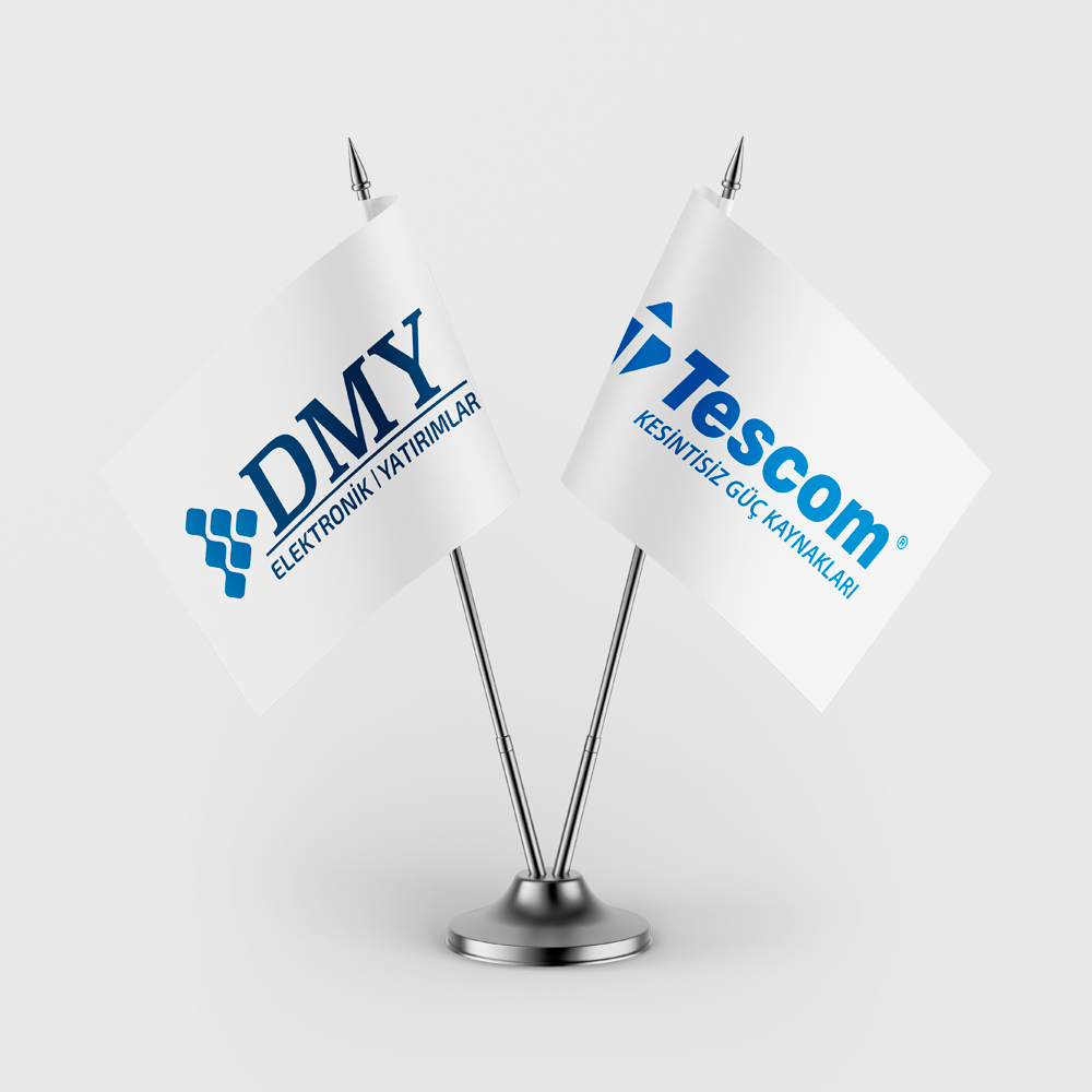 Tescom+DMY İkili Masa Bayrağı